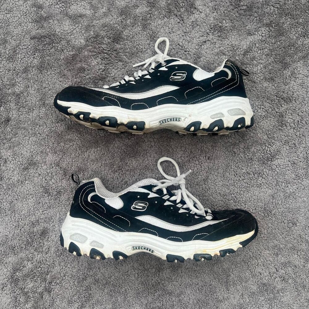 Skechers D lites black & white sneakers